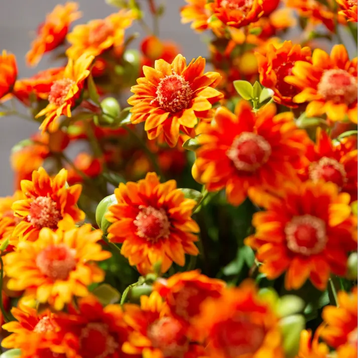 💥Last Day Each - Artificial Outdoor Sunset Mums Flowers -  Waterproof, Windproof💥tiaozhuan