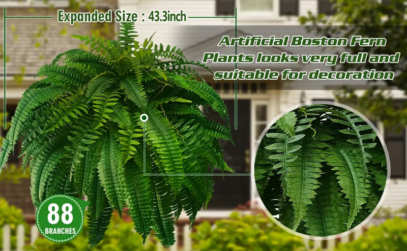 🔥Last Day 75% OFF--🌿UV Resistant Lifelike Artificial Boston Fern🌿 tiaozhuan