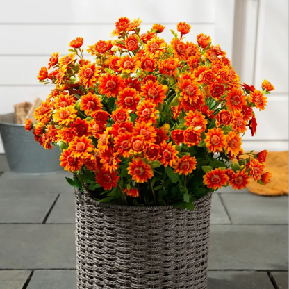 💥Last Day Each - Artificial Outdoor Sunset Mums Flowers -  Waterproof, Windproof💥tiaozhuan